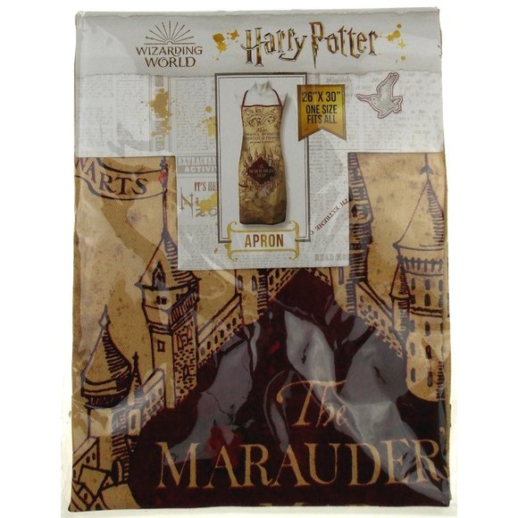 Spoontiques Harry Potter The Marauders Map Chef Apron Cotton Witch Wizard Gift - Picture 2 of 2